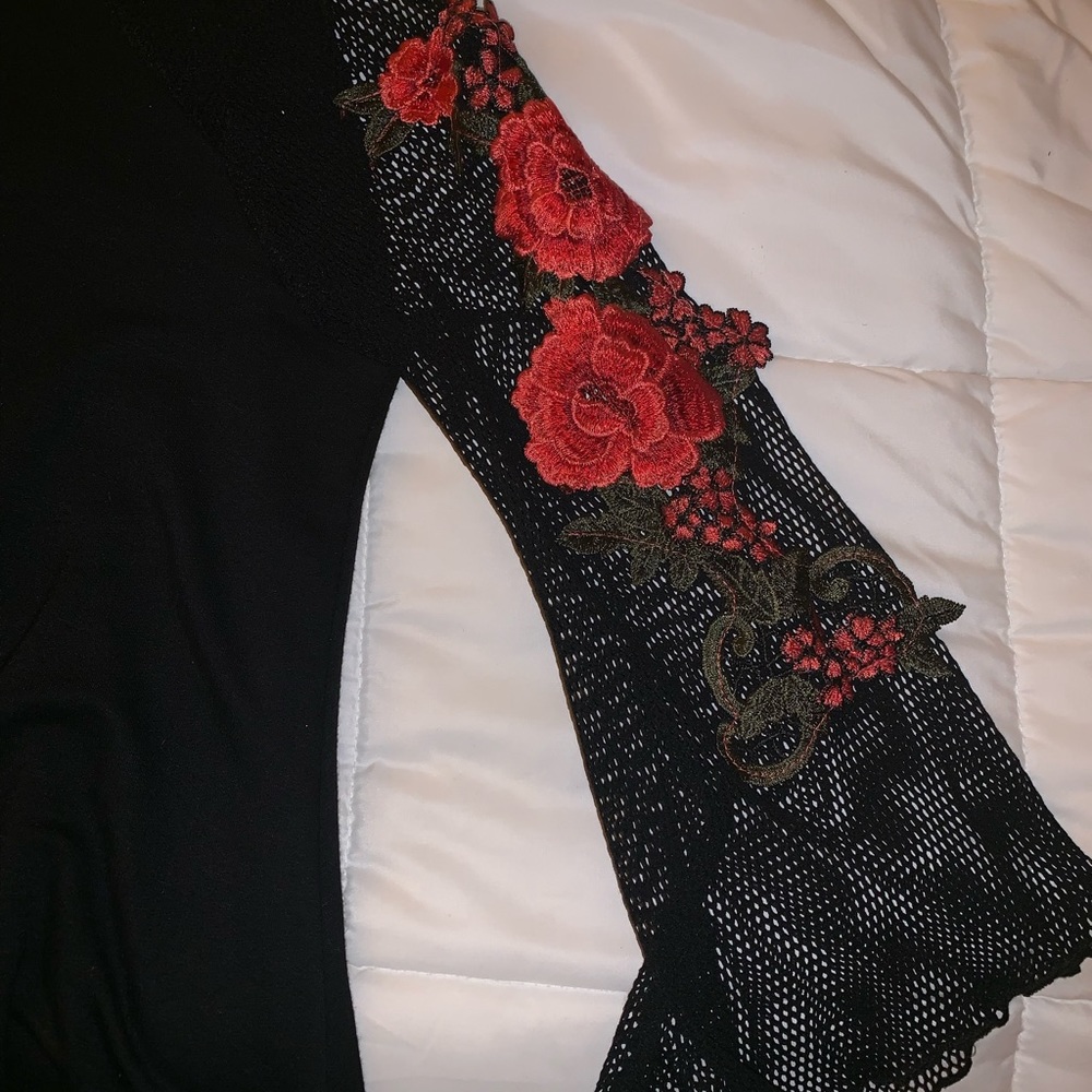 Tunic style embroidered top